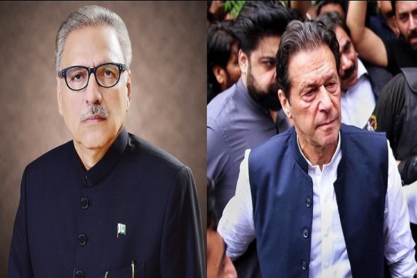  President Alvi meets Chairman PTI Imran Khan at Zaman Park