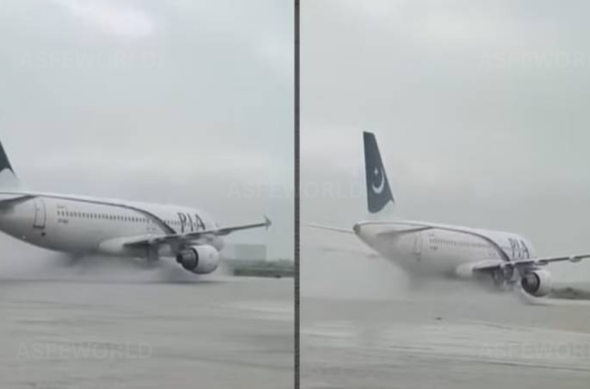  Heavy Rain Disrupts Flight Operations at Lahore Airport